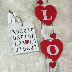 Red and White Heart Wall Decor